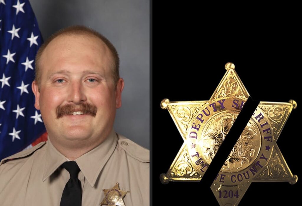 Deputy Randy Hoppert Shot and Killed by David Morales During Eviction in Porterville; Suspect Later Struck and Killed by Kern County SWAT Vehicle, Sheriff Boudreaux Confirms.